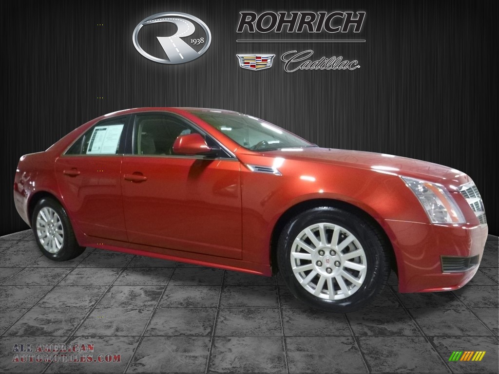 2010 CTS 4 3.0 AWD Sedan - Crystal Red Tintcoat / Cashmere/Cocoa photo #1