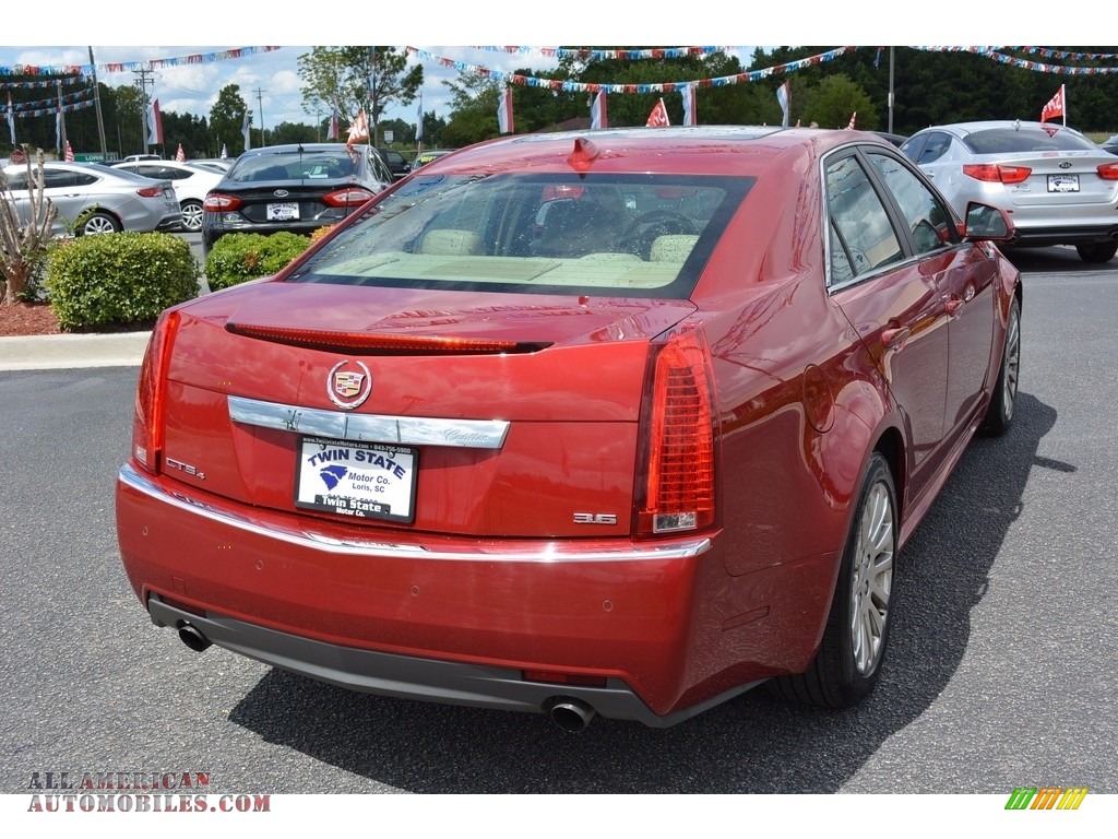 2011 CTS 4 3.6 AWD Sedan - Crystal Red Tintcoat / Cashmere/Cocoa photo #3