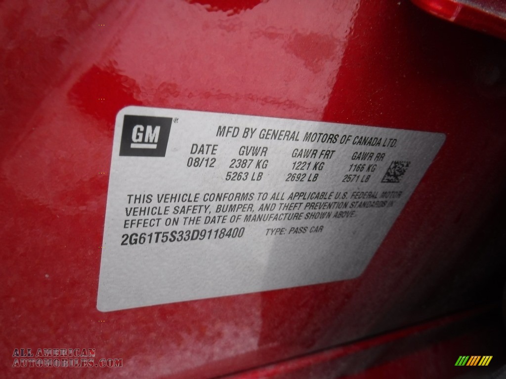 2013 XTS Premium AWD - Crystal Red Tintcoat / Caramel/Jet Black photo #29