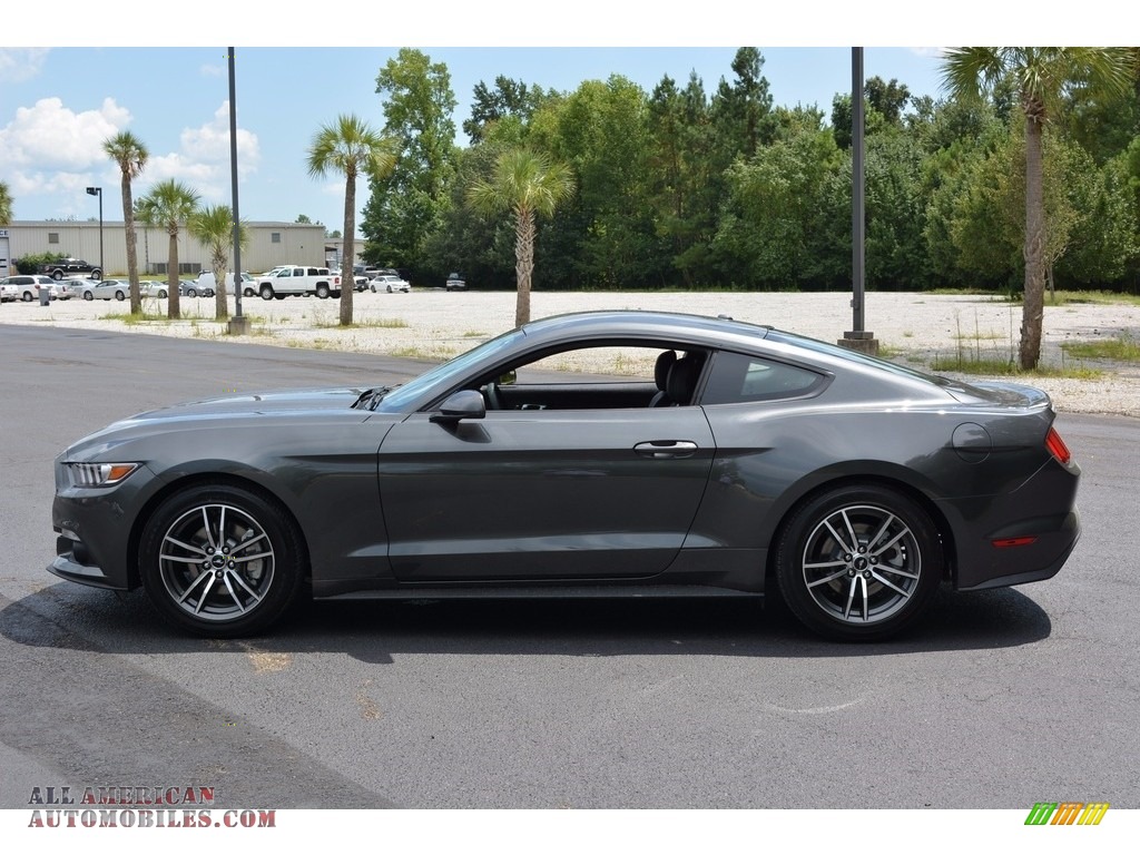 2017 Mustang EcoBoost Premium Coupe - Magnetic / Ebony photo #6