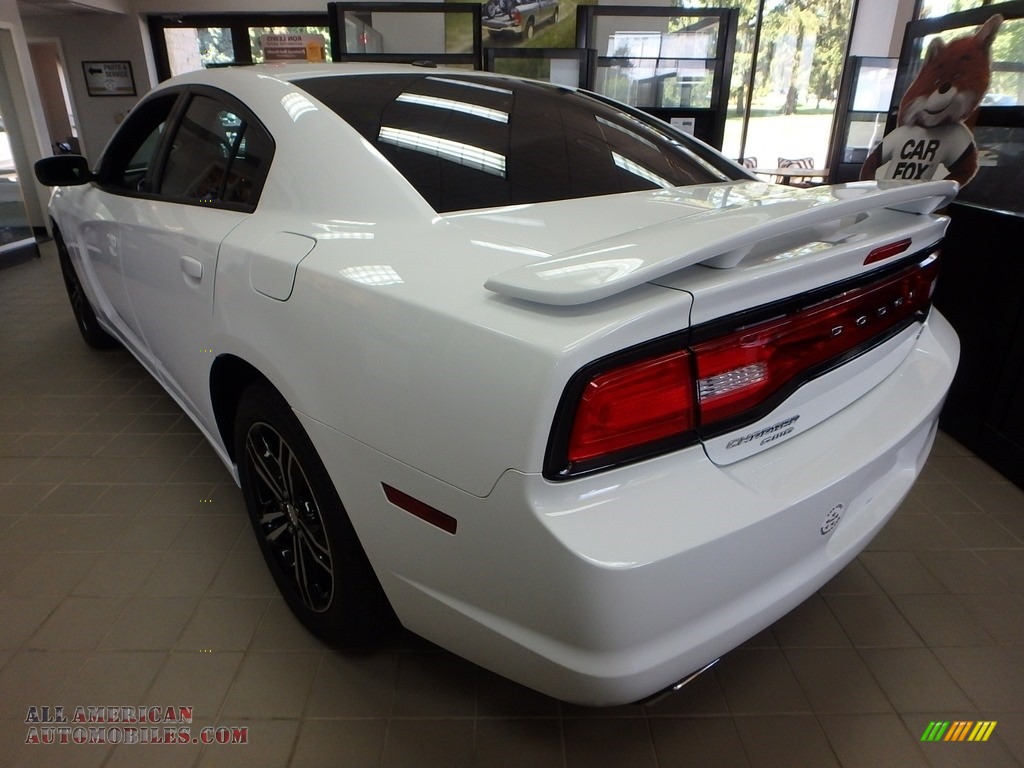 2014 Charger SXT AWD - Bright White / Black/Red photo #3
