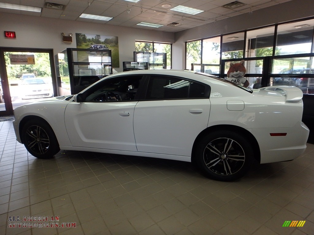 2014 Charger SXT AWD - Bright White / Black/Red photo #4