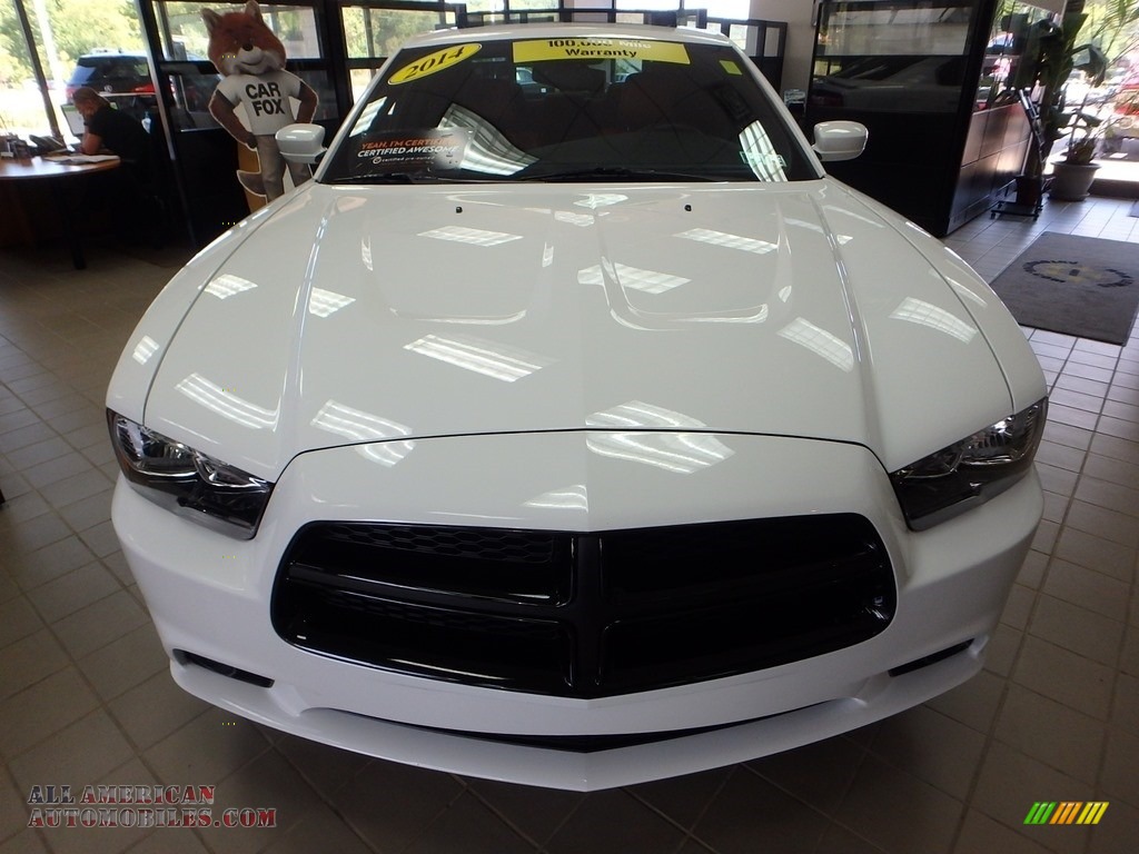 2014 Charger SXT AWD - Bright White / Black/Red photo #6