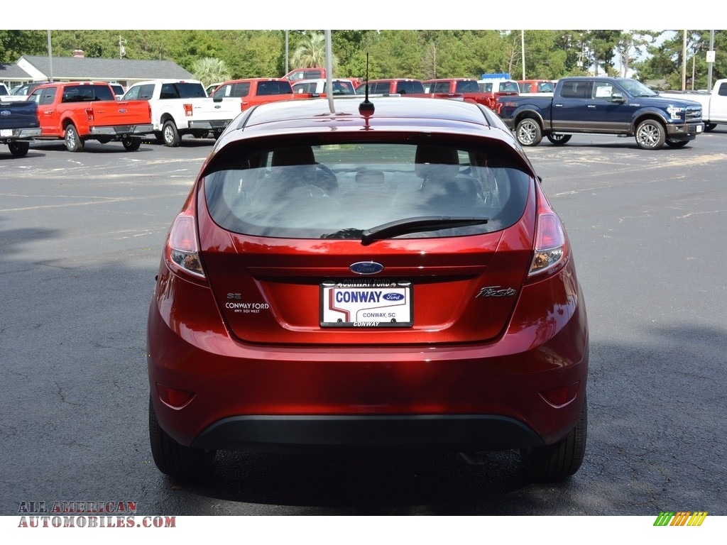 2016 Fiesta SE Hatchback - Ruby Red Metallic / Medium Light Stone photo #4