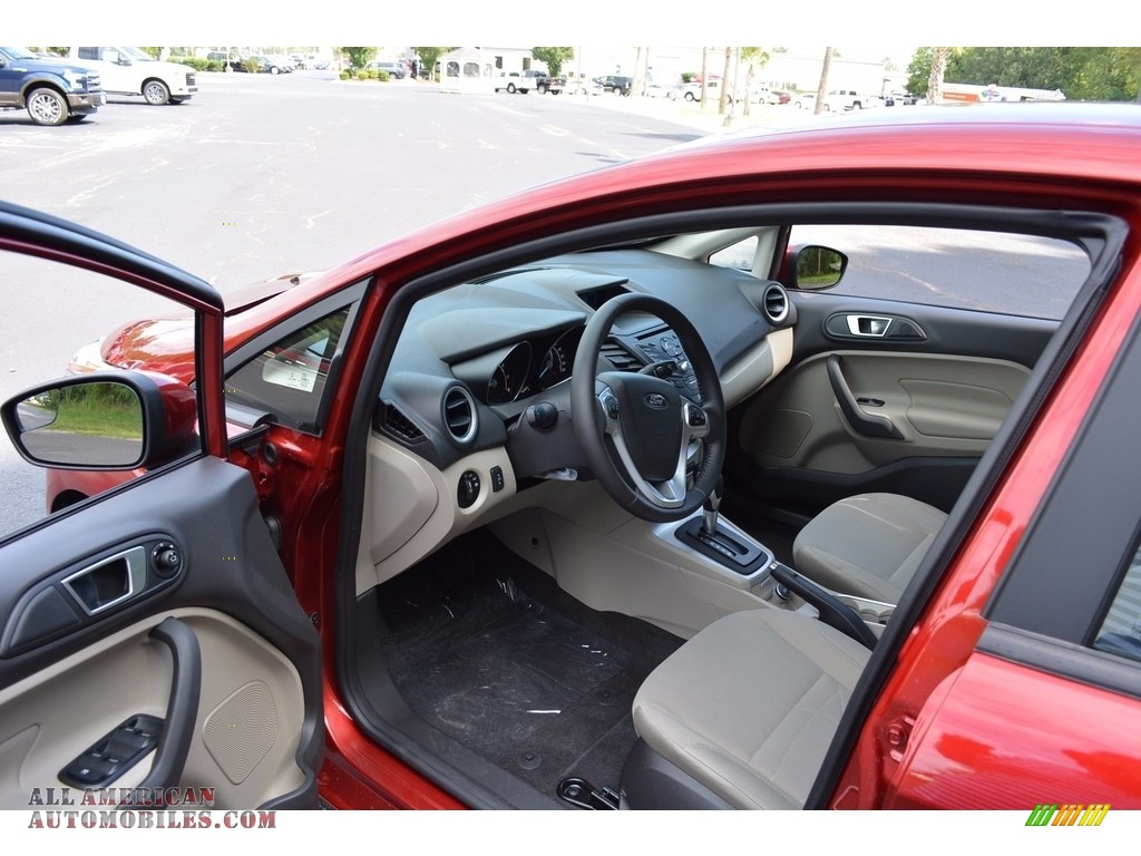 2016 Fiesta SE Hatchback - Ruby Red Metallic / Medium Light Stone photo #17