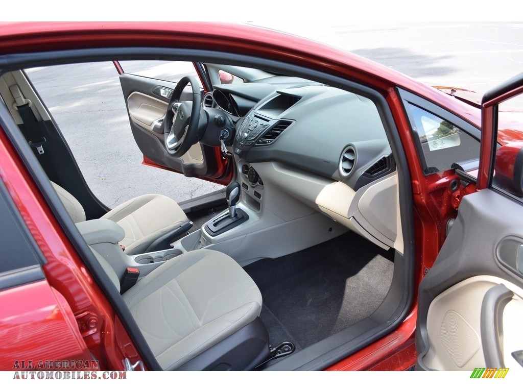 2016 Fiesta SE Hatchback - Ruby Red Metallic / Medium Light Stone photo #24
