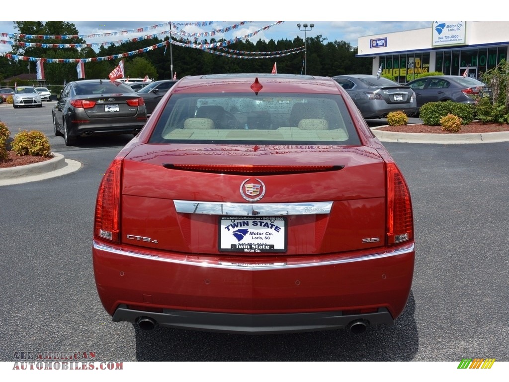 2011 CTS 4 3.6 AWD Sedan - Crystal Red Tintcoat / Cashmere/Cocoa photo #4