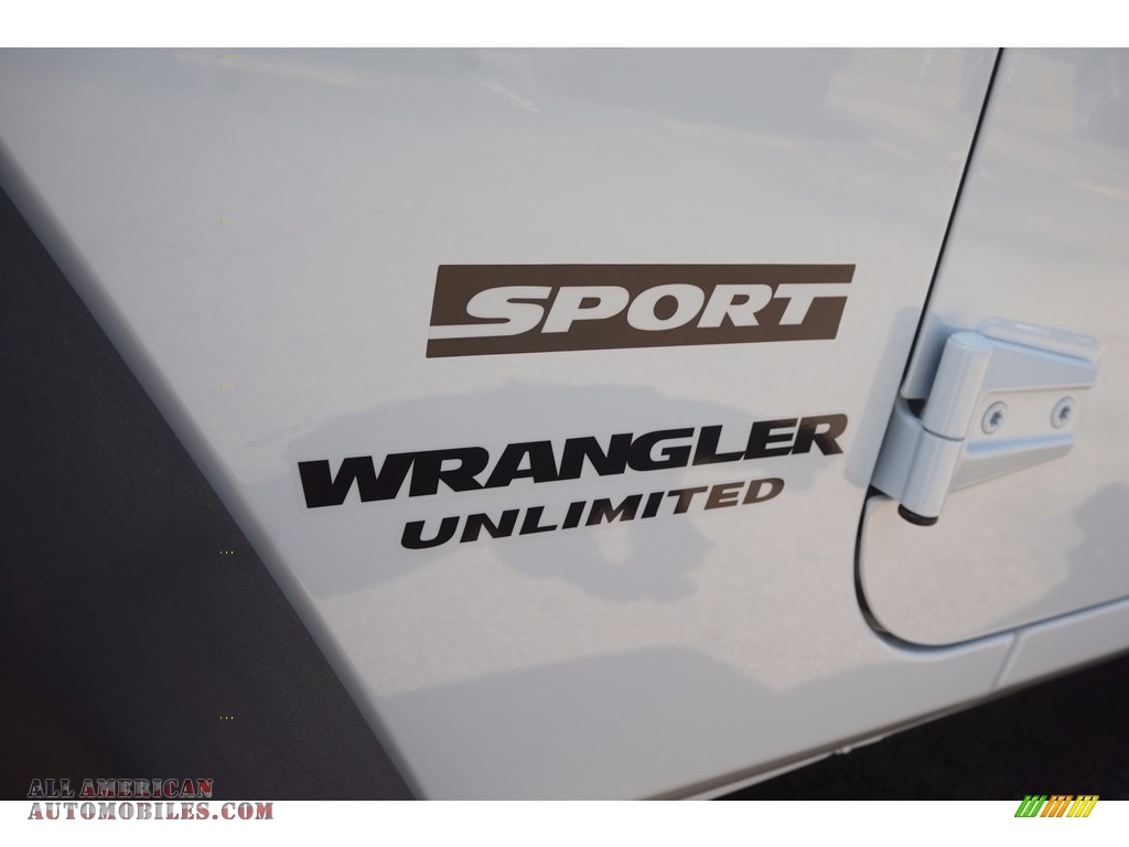 2016 Wrangler Unlimited Sport 4x4 - Bright White / Black photo #4