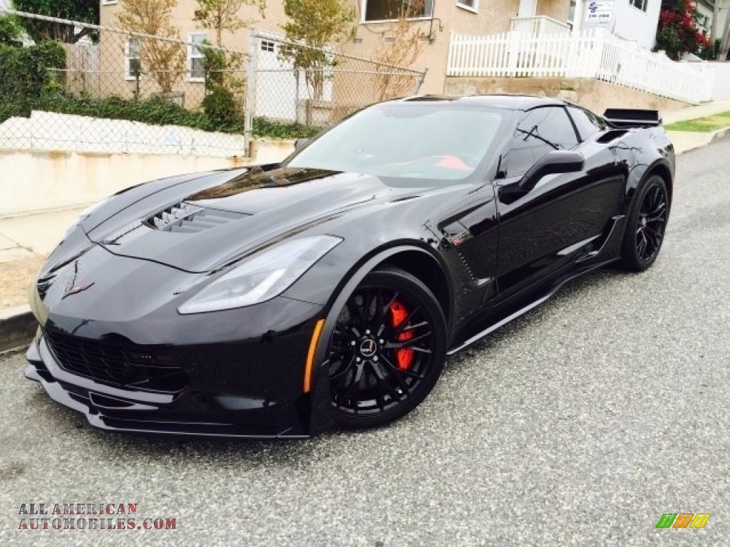 2015 Corvette Z06 Coupe - Black / Adrenaline Red photo #1