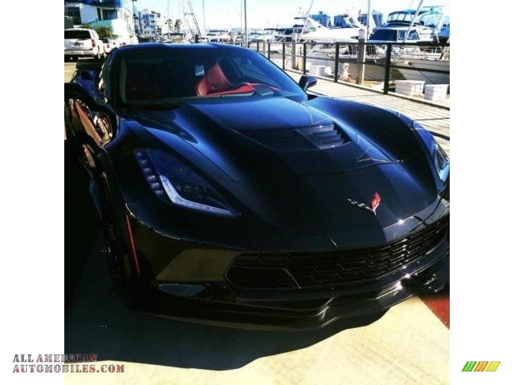 2015 Corvette Z06 Coupe - Black / Adrenaline Red photo #5
