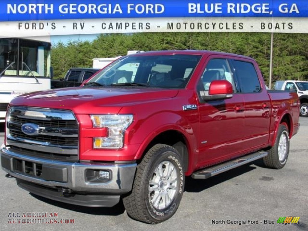 Ruby Red / Black Ford F150 Lariat SuperCrew 4x4