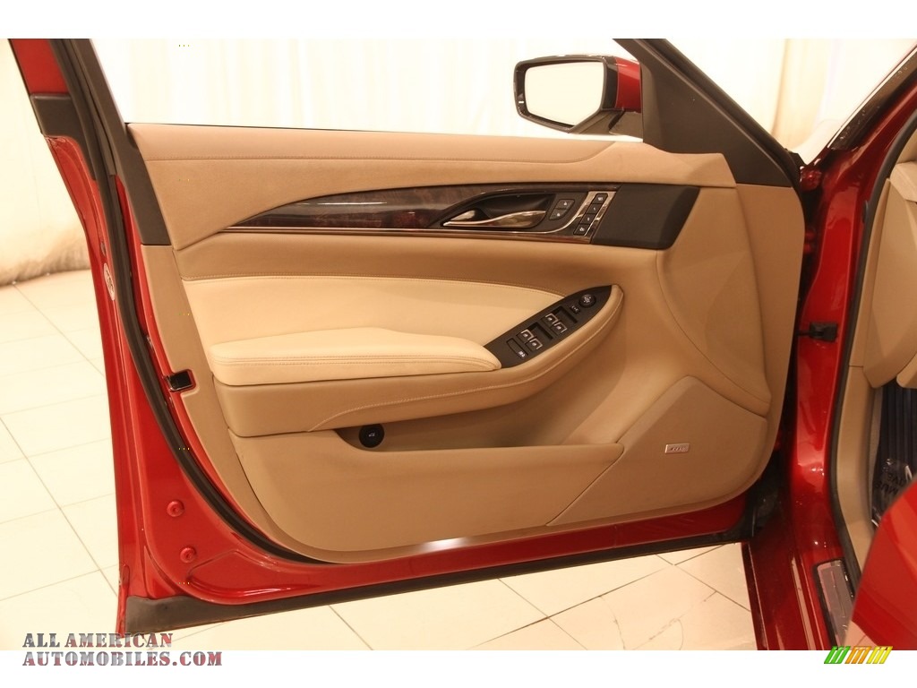 2014 CTS Luxury Sedan AWD - Red Obsession Tintcoat / Light Cashmere/Medium Cashmere photo #4
