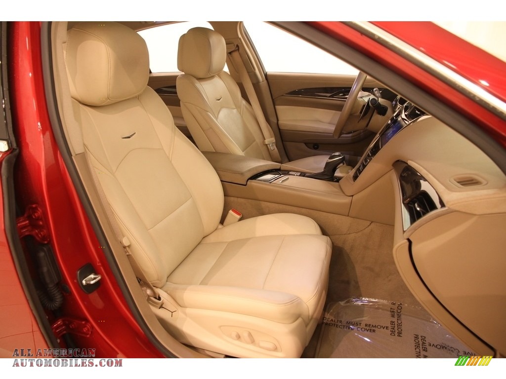 2014 CTS Luxury Sedan AWD - Red Obsession Tintcoat / Light Cashmere/Medium Cashmere photo #12