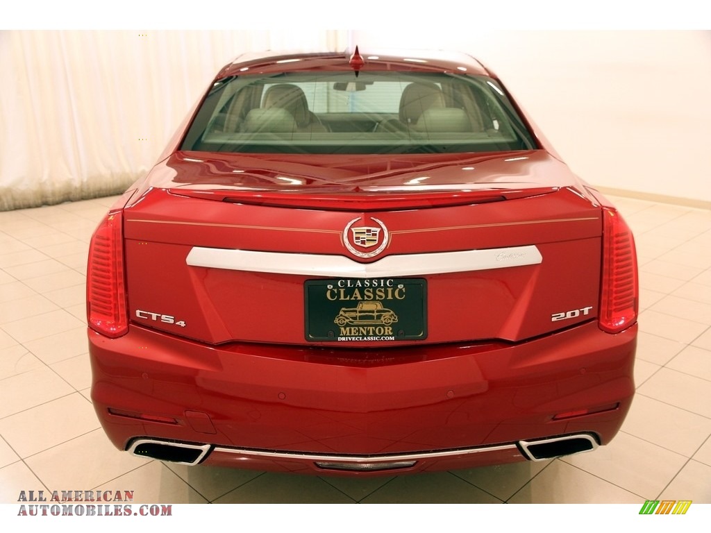 2014 CTS Luxury Sedan AWD - Red Obsession Tintcoat / Light Cashmere/Medium Cashmere photo #15