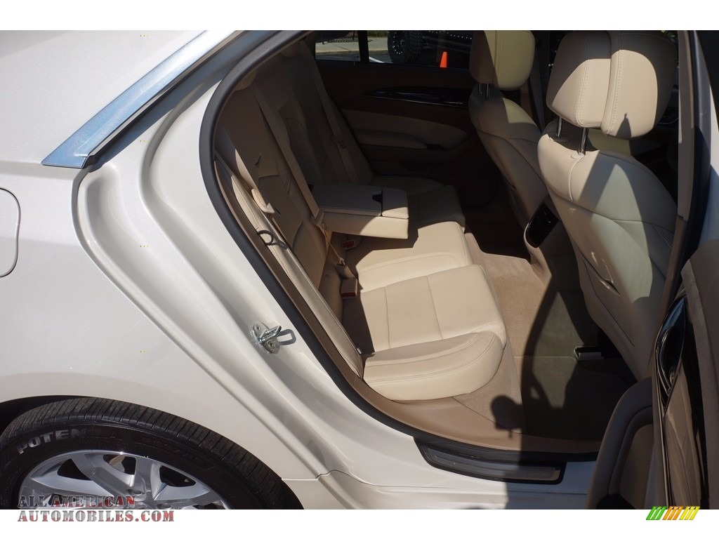 2014 CTS Luxury Sedan AWD - White Diamond Tricoat / Light Cashmere/Medium Cashmere photo #18