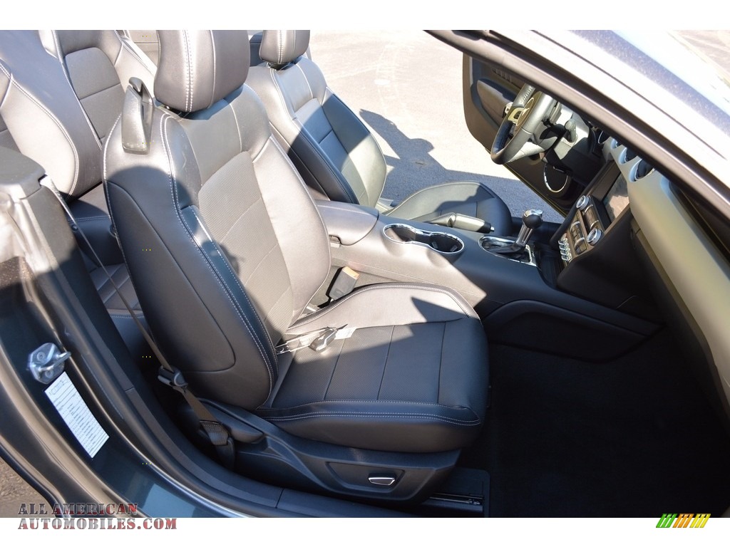 2016 Mustang EcoBoost Premium Convertible - Magnetic Metallic / Ebony photo #16