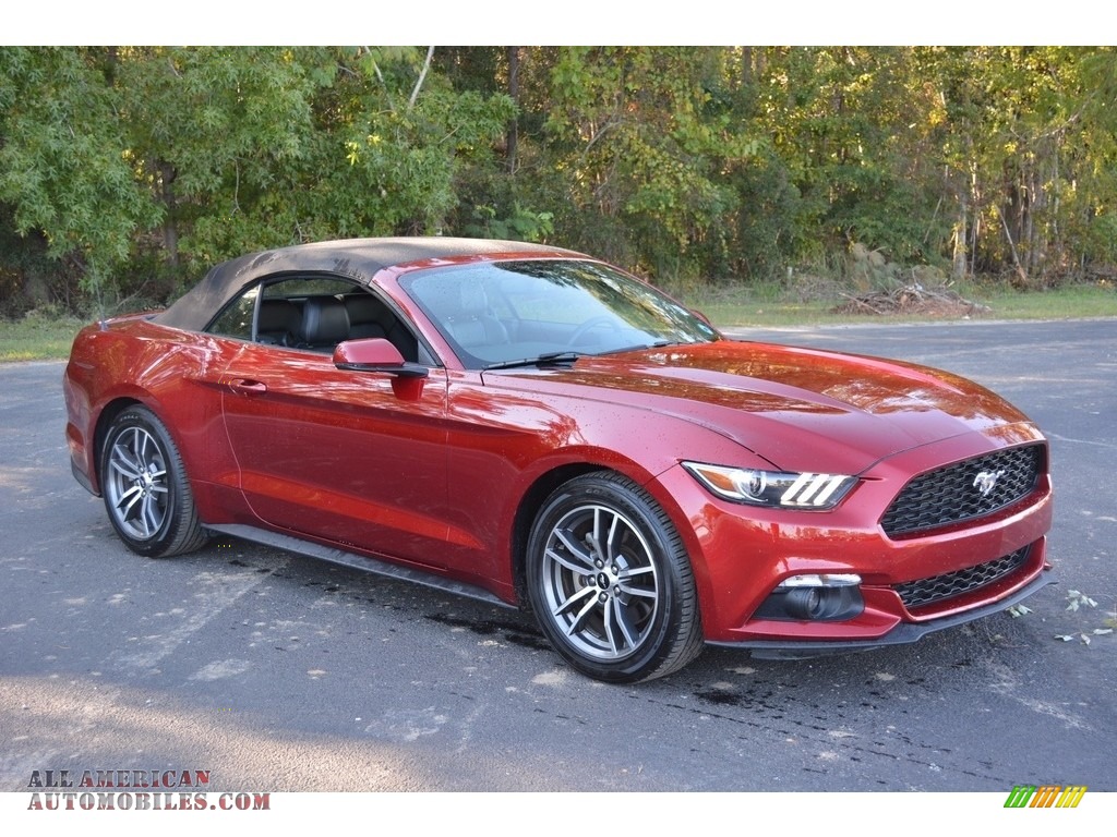 2016 Mustang EcoBoost Premium Convertible - Ruby Red Metallic / Ebony photo #1