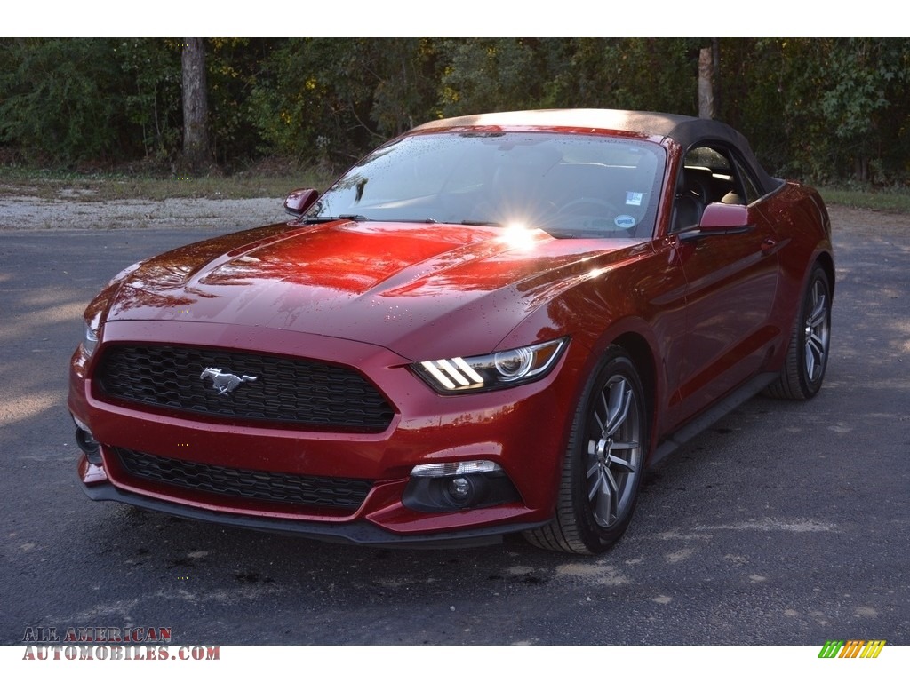 2016 Mustang EcoBoost Premium Convertible - Ruby Red Metallic / Ebony photo #8