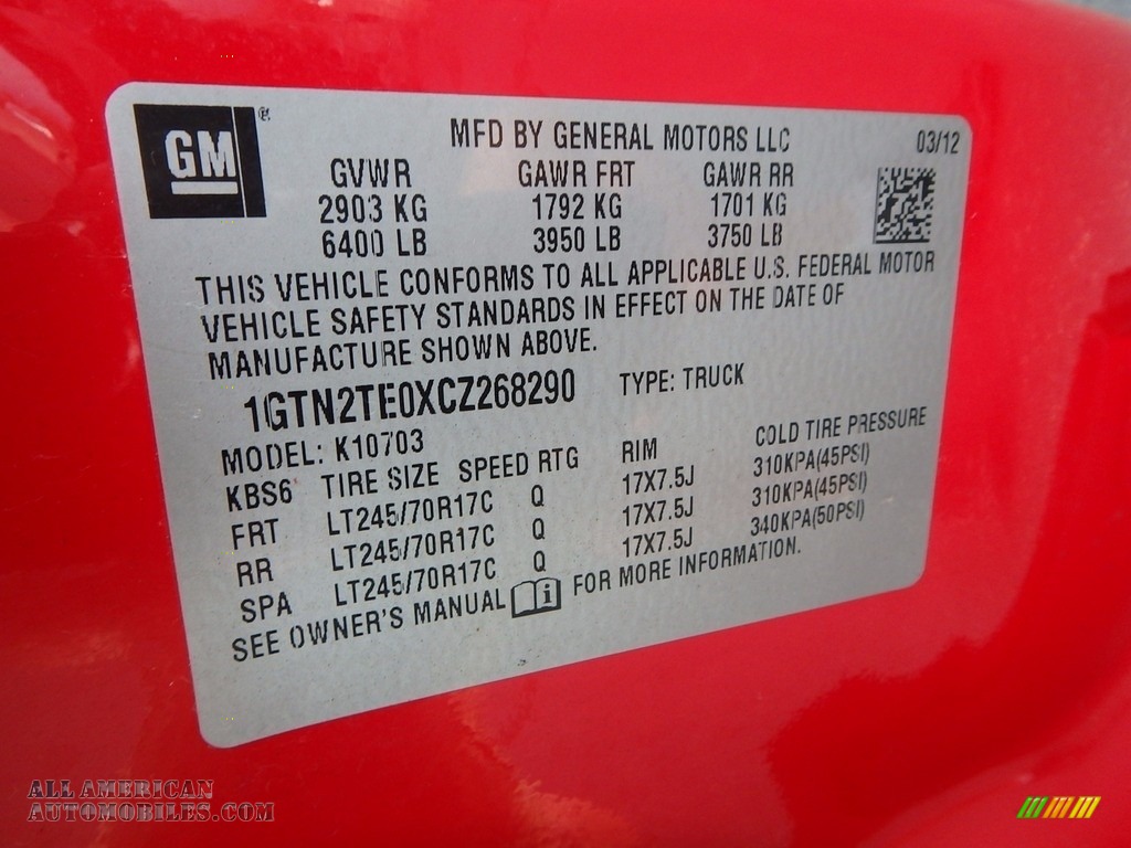 2012 Sierra 1500 Regular Cab 4x4 - Fire Red / Dark Titanium photo #29