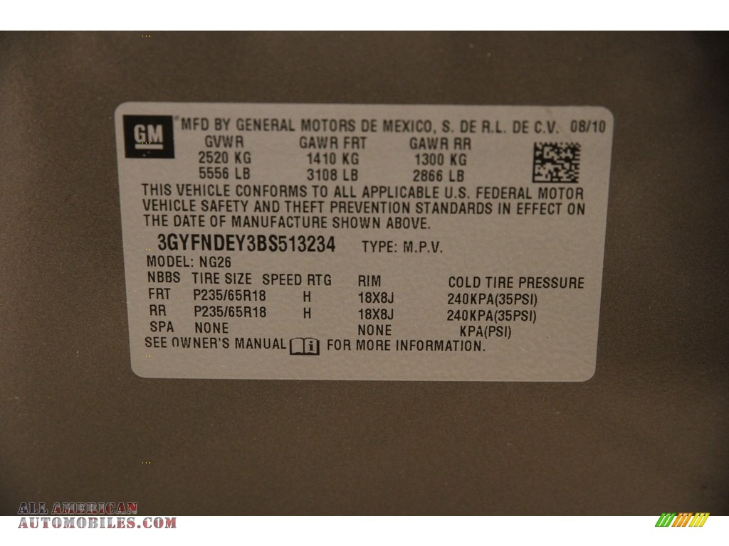 2011 SRX 4 V6 AWD - Mocha Steel Metallic / Shale/Brownstone photo #16