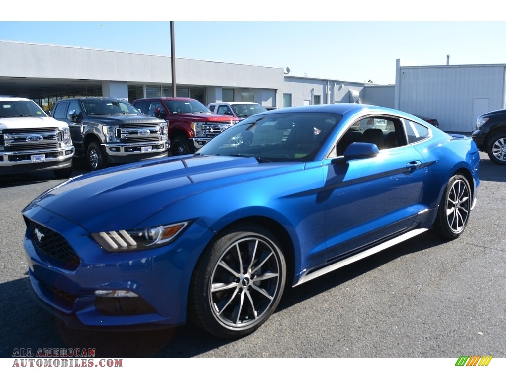 2017 Mustang Ecoboost Coupe - Lightning Blue / Ebony photo #3