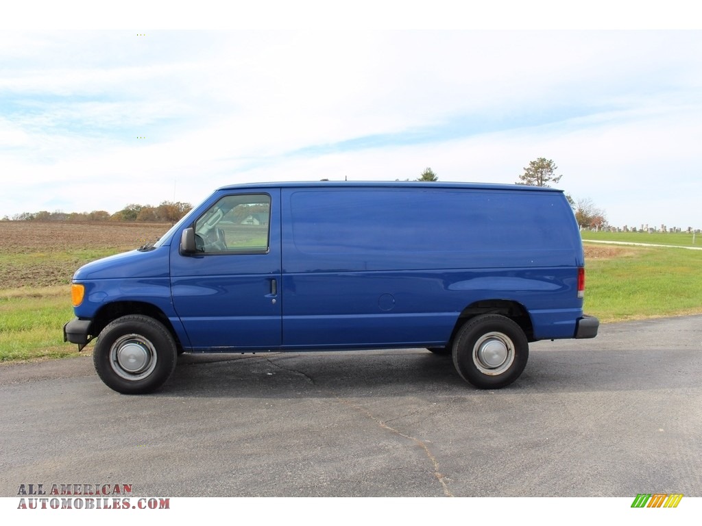 2004 E Series Van E250 Commercial - True Blue Metallic / Medium Flint photo #4