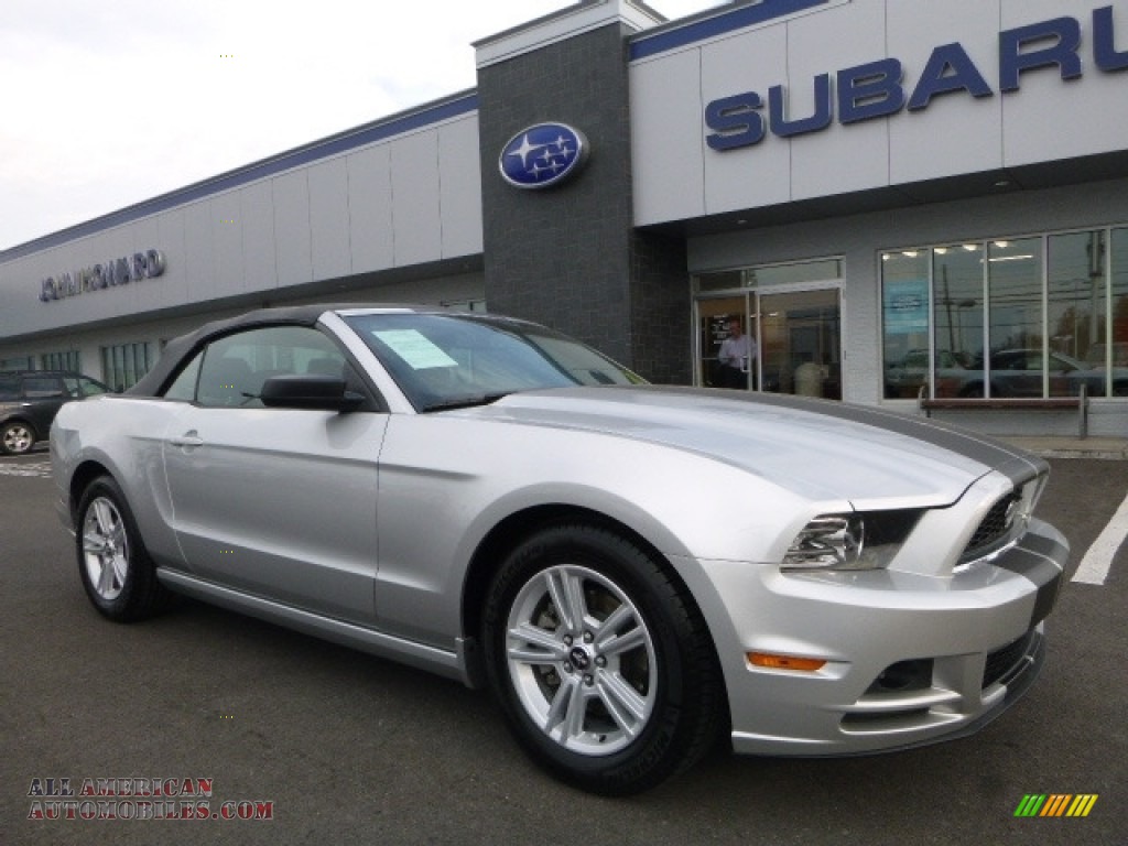 2014 Mustang V6 Premium Convertible - Ingot Silver / Charcoal Black photo #1