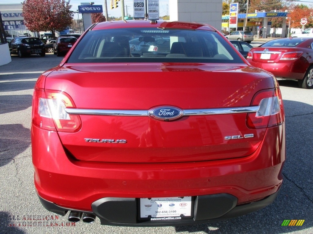 2011 Taurus SEL AWD - Red Candy / Charcoal Black photo #4