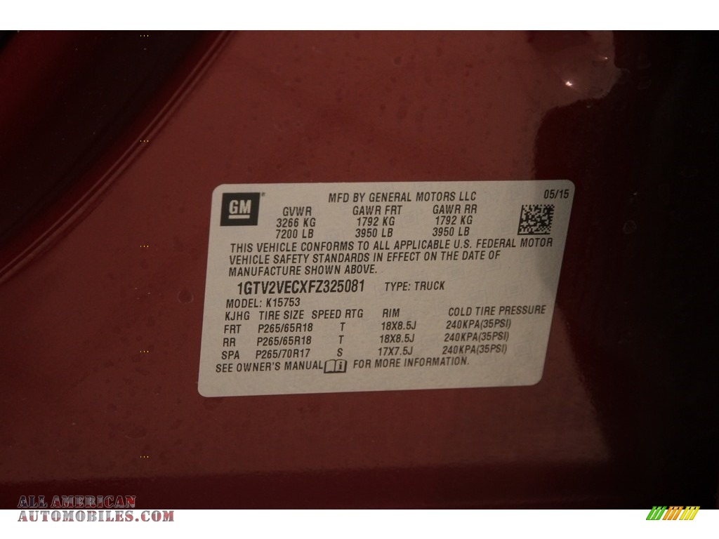 2015 Sierra 1500 SLT Double Cab 4x4 - Sonoma Red Metallic / Jet Black photo #20