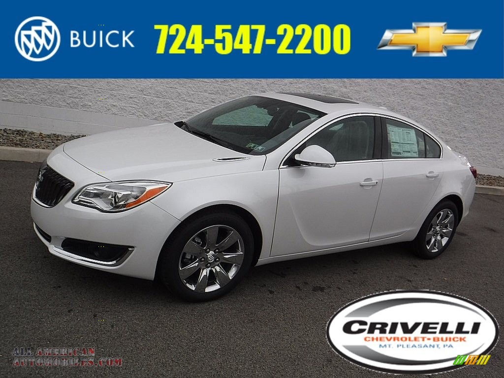 White Frost Tricoat / Light Neutral/Cocoa Buick Regal AWD