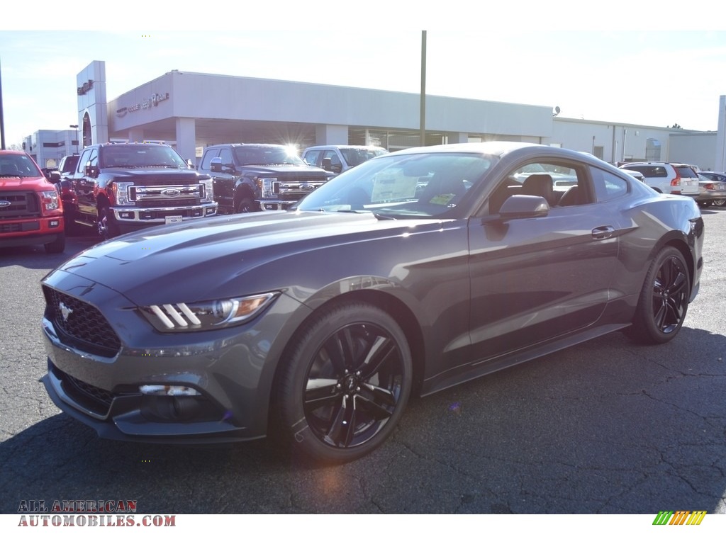 2017 Mustang Ecoboost Coupe - Magnetic / Ebony photo #3