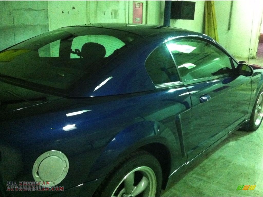 2001 Mustang GT Coupe - True Blue Metallic / Dark Charcoal photo #4