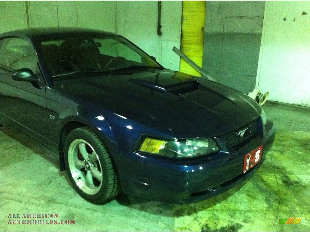 2001 Mustang GT Coupe - True Blue Metallic / Dark Charcoal photo #5