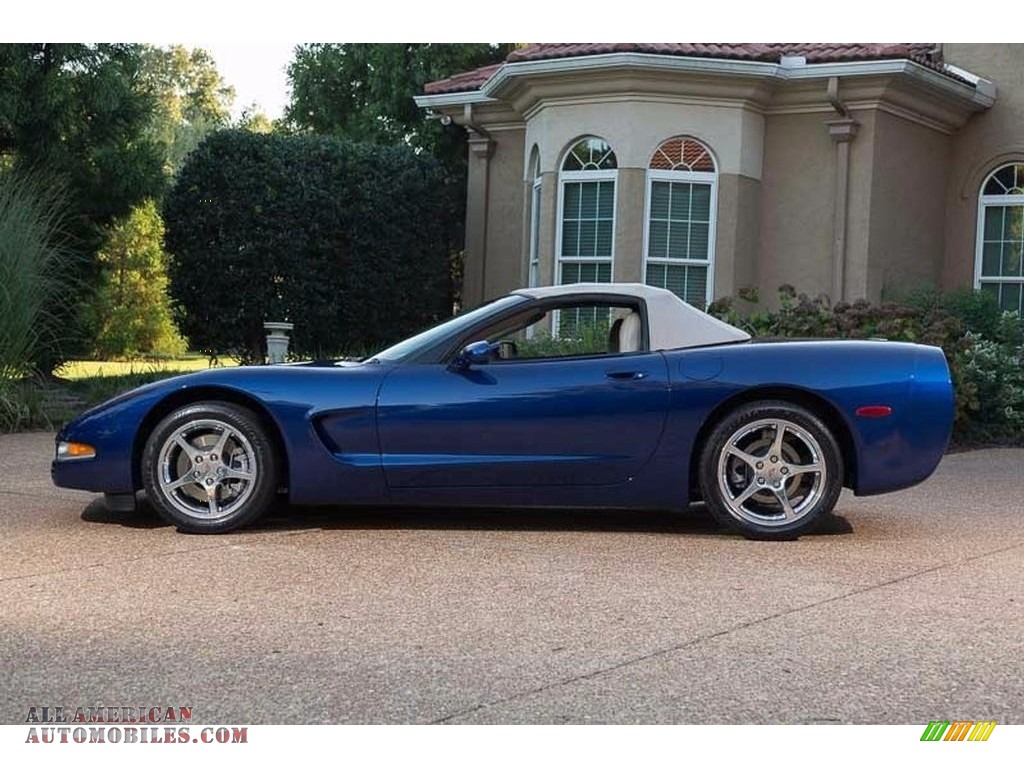 2004 Corvette Convertible - LeMans Blue Metallic / Shale photo #3