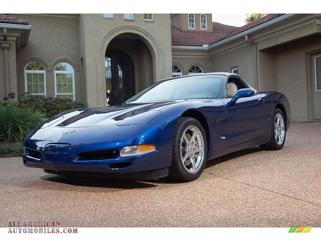 2004 Corvette Convertible - LeMans Blue Metallic / Shale photo #14