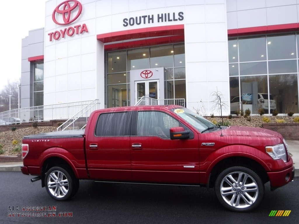 2013 F150 Limited SuperCrew 4x4 - Ruby Red Metallic / FX Sport Appearance Black/Red photo #2