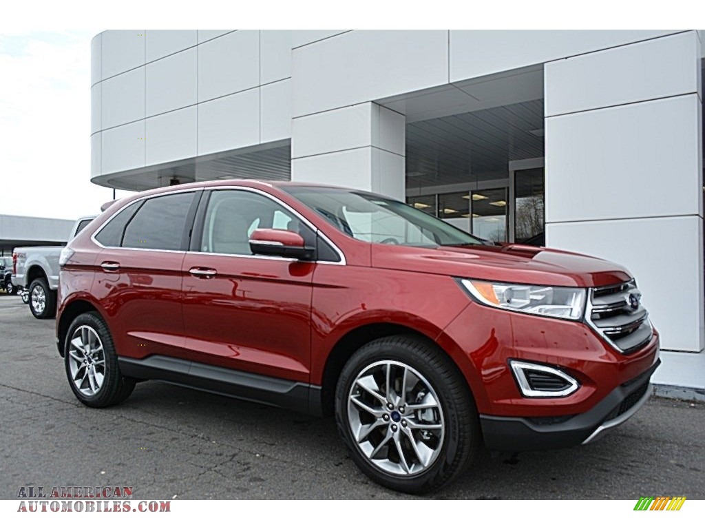 Ruby Red Metallic / Ceramic Ford Edge Titanium