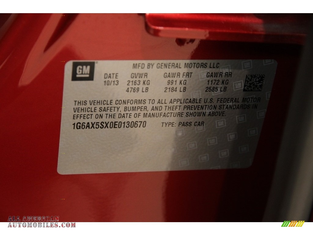2014 CTS Luxury Sedan AWD - Red Obsession Tintcoat / Light Platinum/Jet Black photo #25
