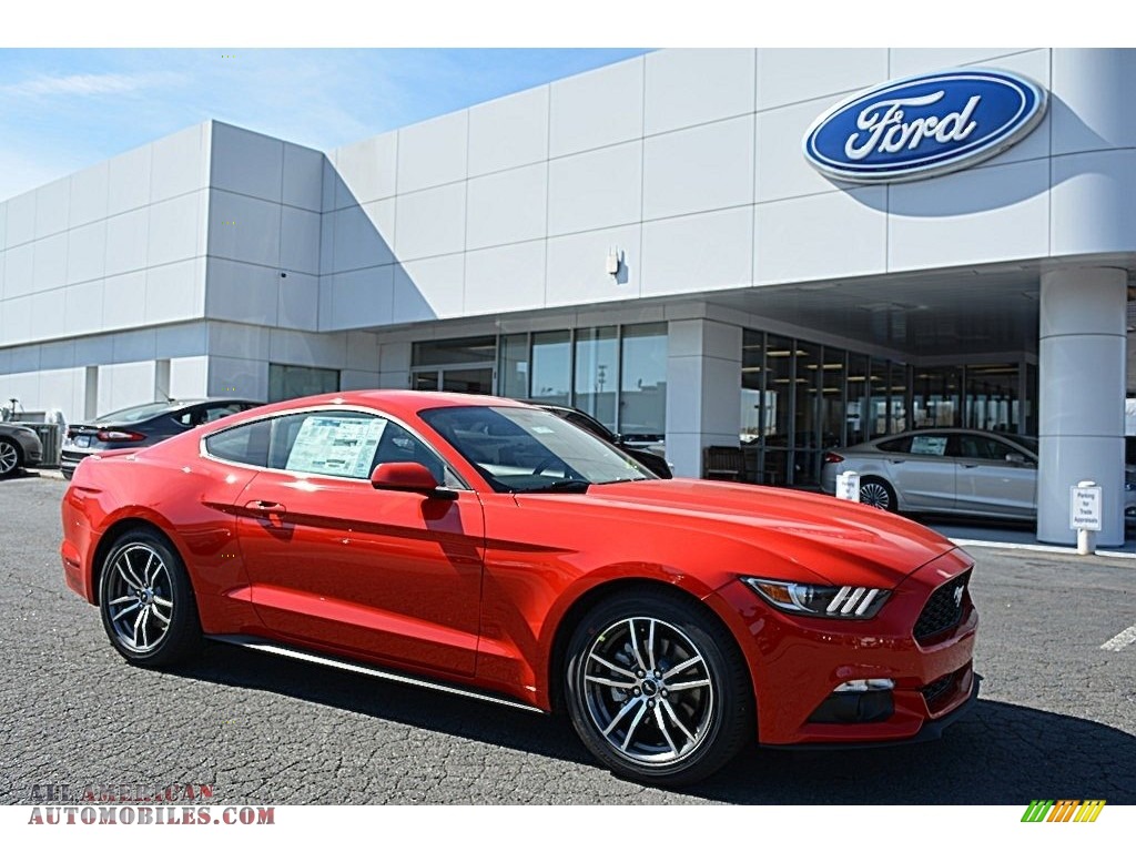 Race Red / Ebony Ford Mustang Ecoboost Coupe