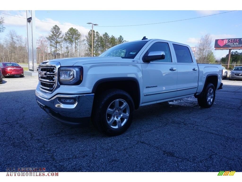 2017 Sierra 1500 SLT Crew Cab 4WD - White Frost Tricoat / Cocoa/­Dune photo #3