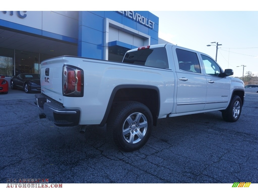 2017 Sierra 1500 SLT Crew Cab 4WD - White Frost Tricoat / Cocoa/­Dune photo #7