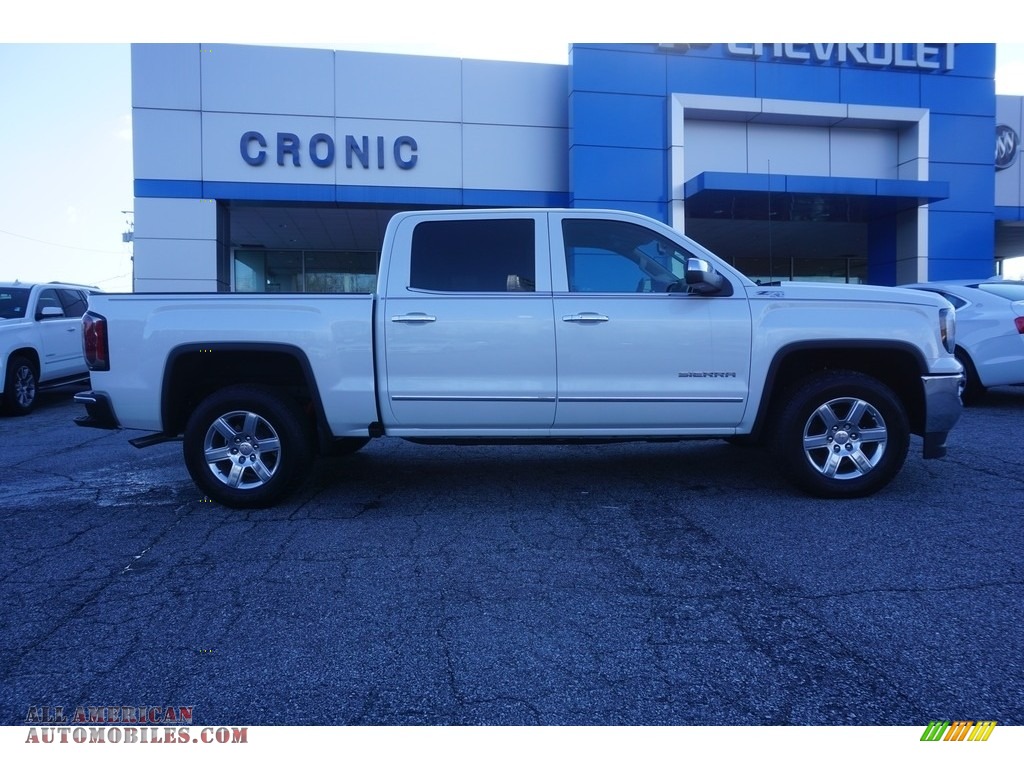 2017 Sierra 1500 SLT Crew Cab 4WD - White Frost Tricoat / Cocoa/­Dune photo #8