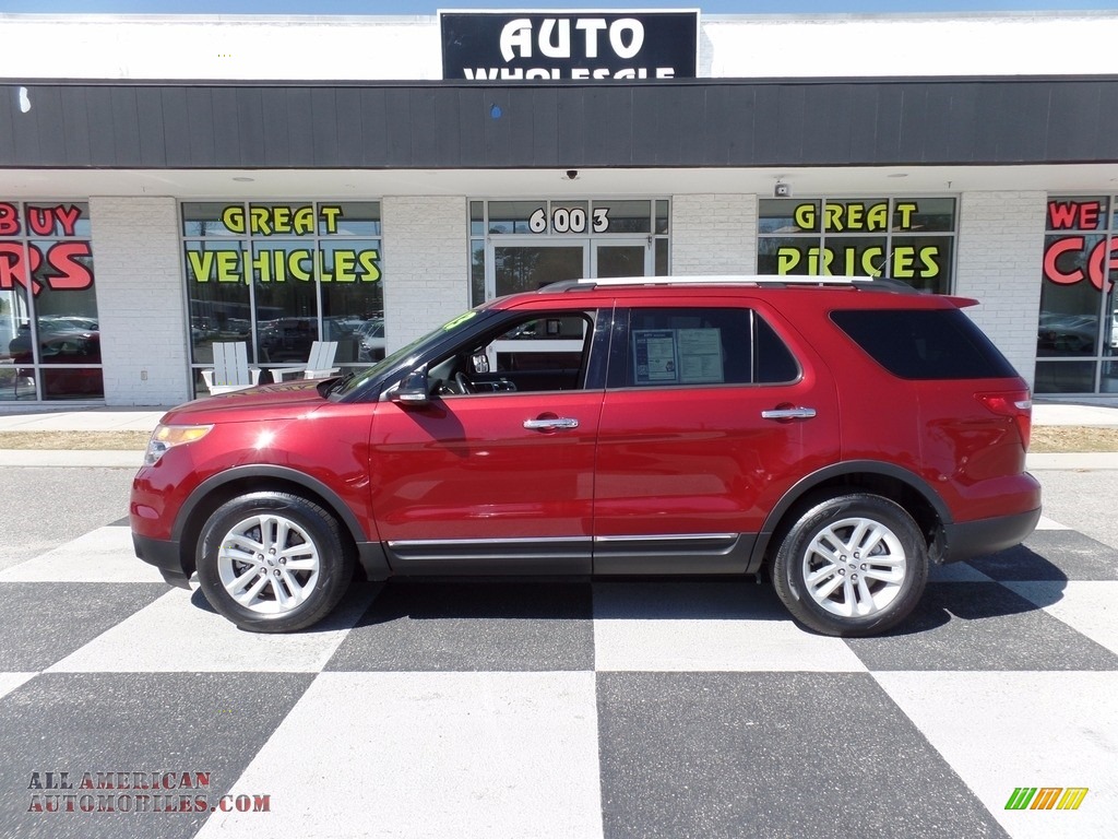 Ruby Red Metallic / Charcoal Black Ford Explorer XLT EcoBoost