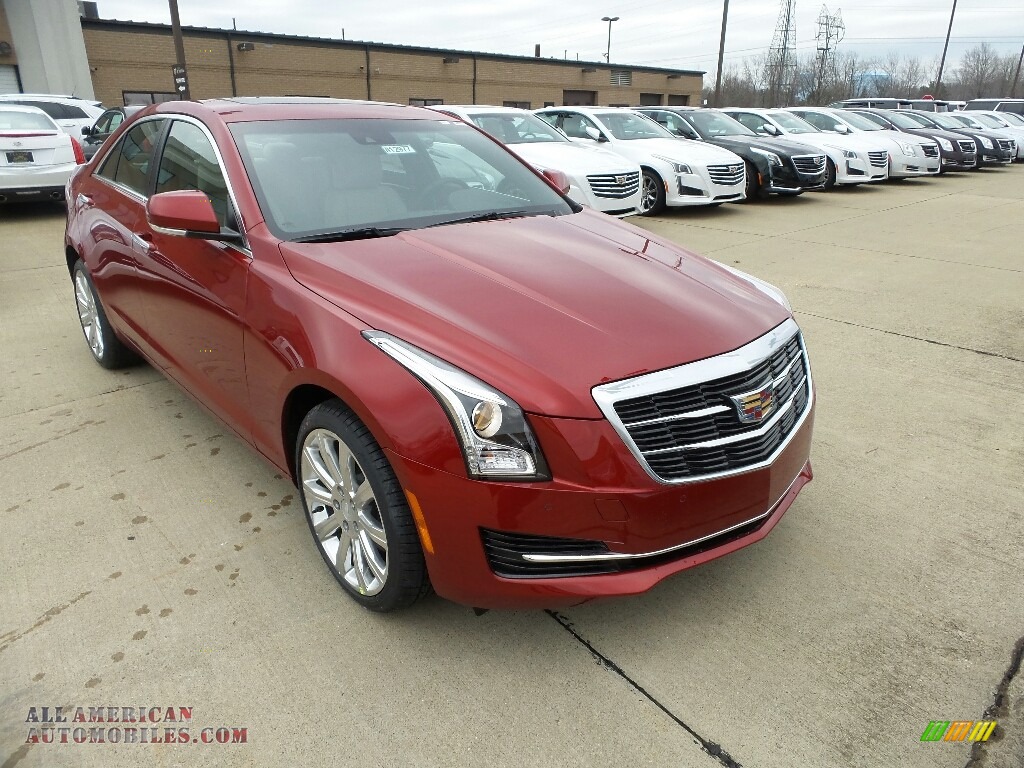 2017 ATS Luxury AWD - Red Obsession Tintcoat / Light Neutral w/Jet Black Accents photo #1