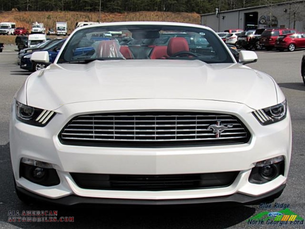 2017 Mustang EcoBoost Premium Convertible - White Platinum / Red Line photo #4
