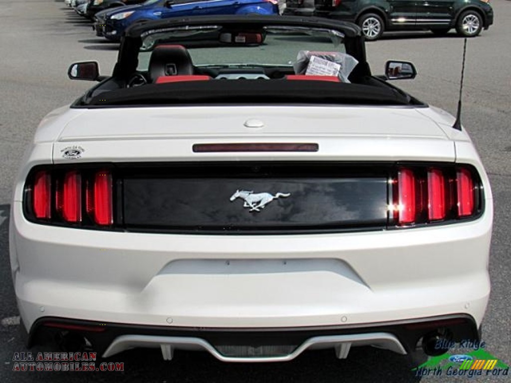 2017 Mustang EcoBoost Premium Convertible - White Platinum / Red Line photo #5