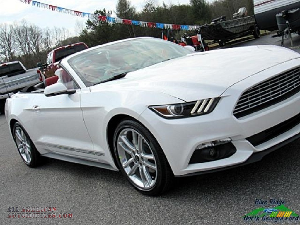 2017 Mustang EcoBoost Premium Convertible - White Platinum / Red Line photo #31