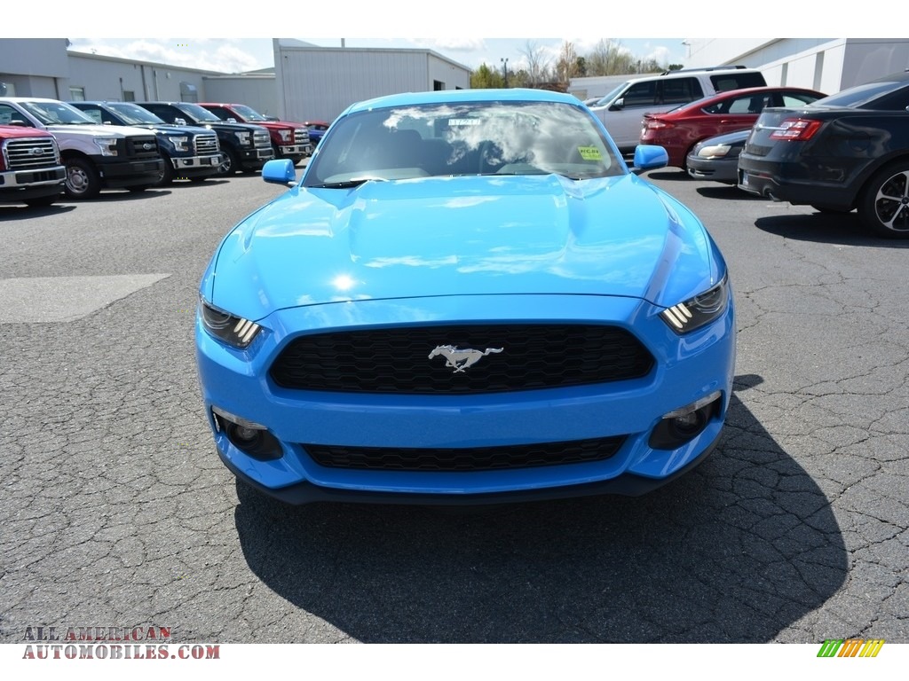2017 Mustang Ecoboost Coupe - Grabber Blue / Ebony photo #4