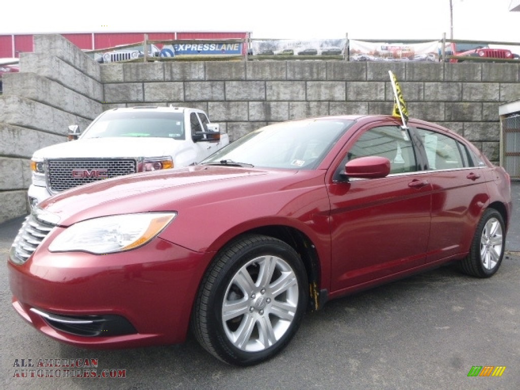 Deep Cherry Red Crystal Pearl / Black/Light Frost Beige Chrysler 200 Touring