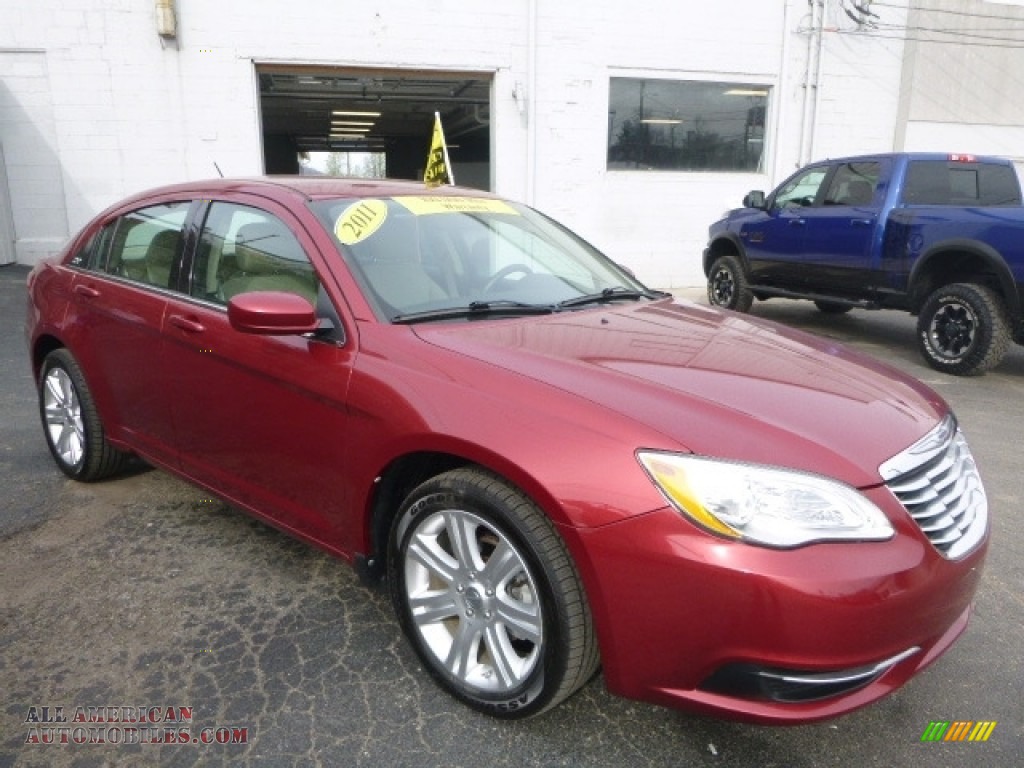 2011 200 Touring - Deep Cherry Red Crystal Pearl / Black/Light Frost Beige photo #11